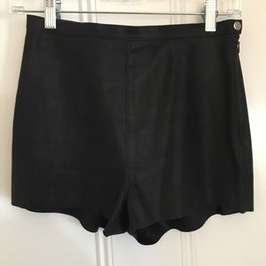 American Apparel Paper Leather Shorts